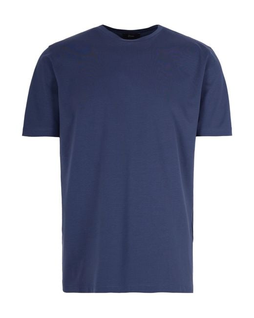 Herno Blue Stretched Crewneck T-Shirt for men