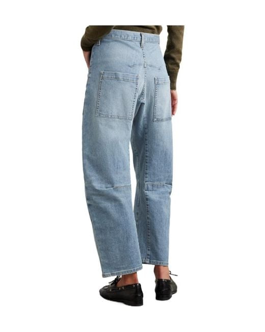 Nili Lotan Blue Shon Curved Jeans