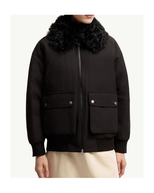 Moncler Black Rougequeue Hooded Short Down Jacket