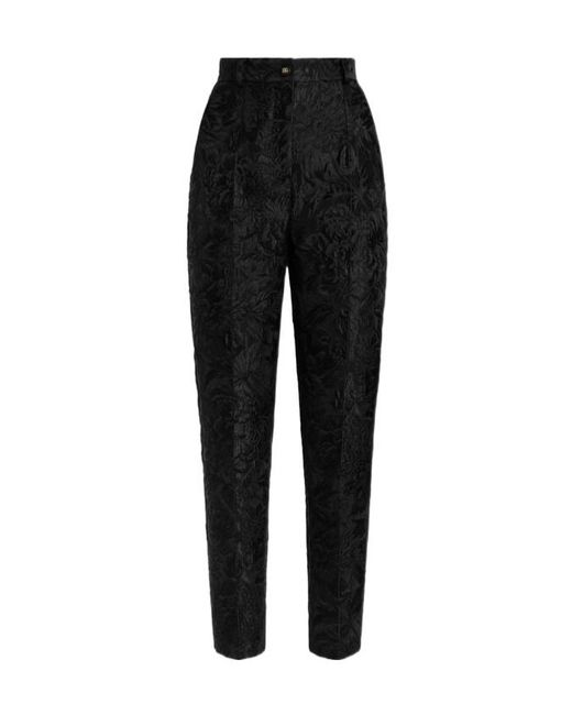 Dolce & Gabbana Black Jacquard Trousers