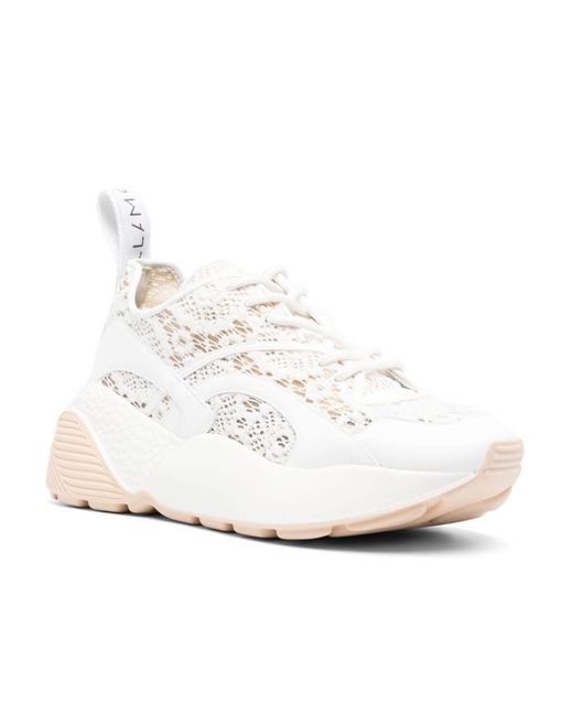 Stella McCartney White Eclypse Lace-Up Sneakers