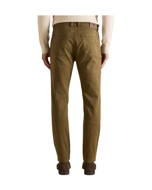 Jeckerson Green Casual Pants With Belt Loops for men