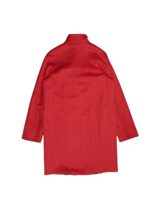 Max Mara Red Logo Coat