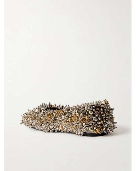 Dries Van Noten Multicolor Square Toe Ballet Flats