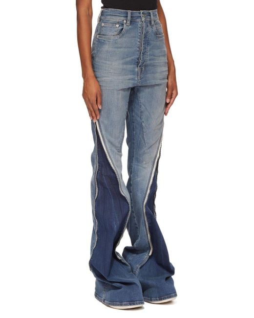 Rick Owens Blue Bolan Banana Jeans