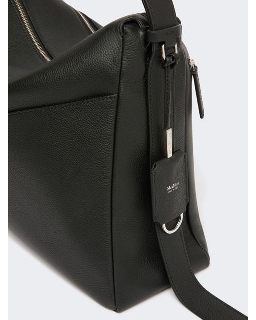 Max Mara Black Kipperl Zip Shoulder Bag