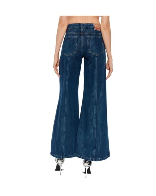 DIESEL Blue D-Akii Panel Jeans