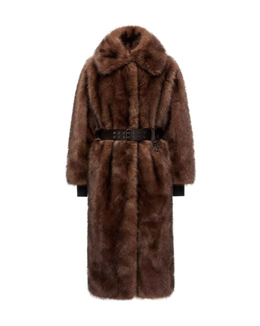 Moncler Brown Arly Belted Down Coat