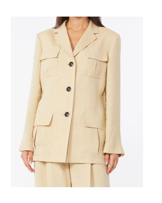 Max Mara Natural Studio Mstadesso Button-Up Jacket