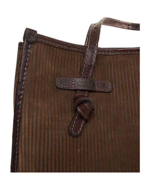 Gianni Chiarini Brown Marcella Large Logo Patch Tote Bag