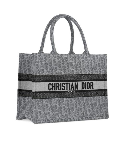 Dior Gray Medium Book Tote