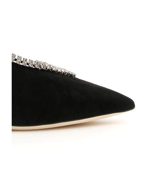 Jimmy Choo Black Crystal Decorated High Heels