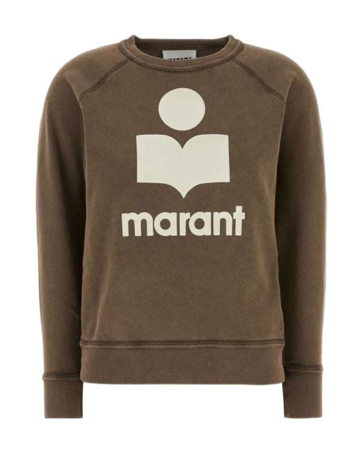 Isabel Marant Brown Mikoy Logo Printed Sweatshirt for men