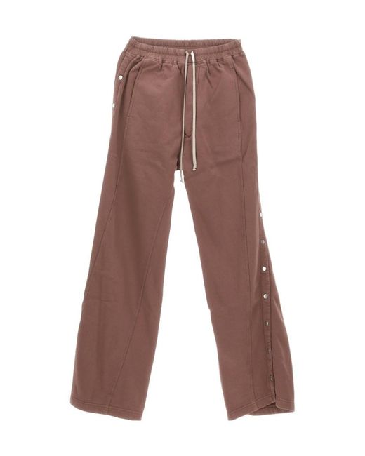 Rick Owens Brown Pull Rope Loose Waist Casual Trousers
