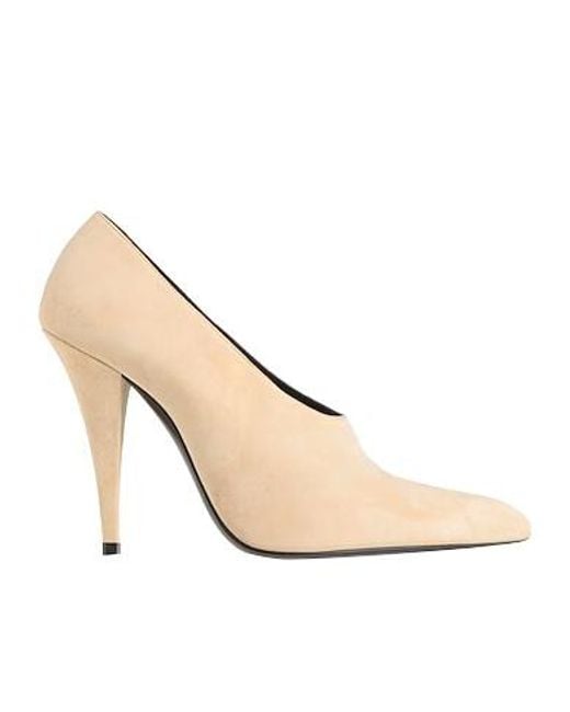 Saint Laurent Natural Minimalist Solid-Color High Heels