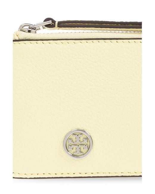Tory Burch Natural Logo-Plaque Wallet