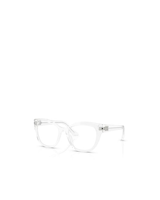Miu Miu White Eyewear Square-Frame Glasses