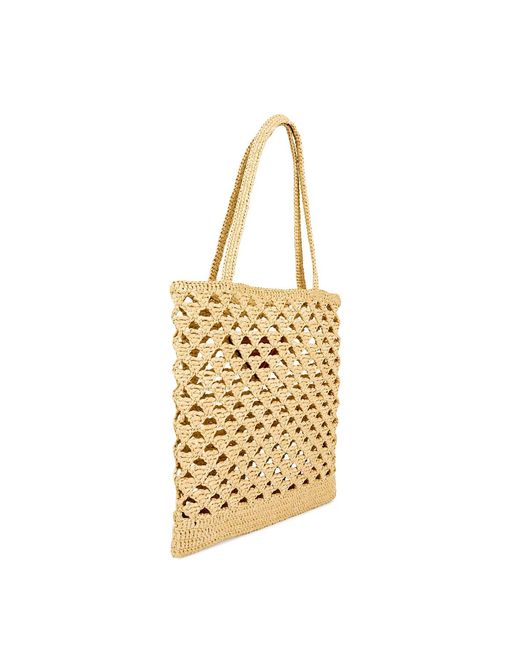 Prada Metallic Crochet Tote Bag