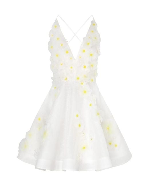 Zimmermann White Matchmaker Daisy Mini Dress