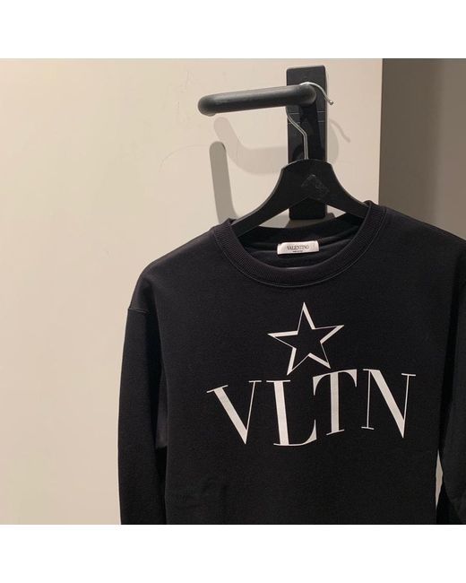 Valentino Black Logo Printed Sweater for men