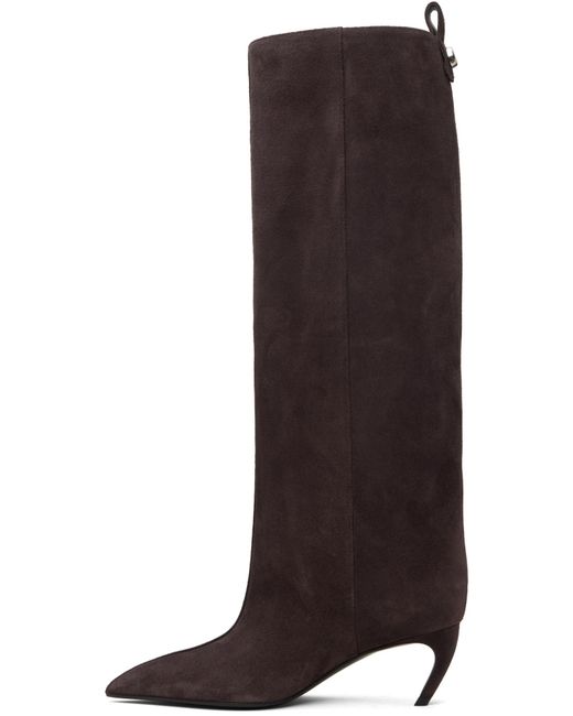 The Attico Brown Lea High Boots