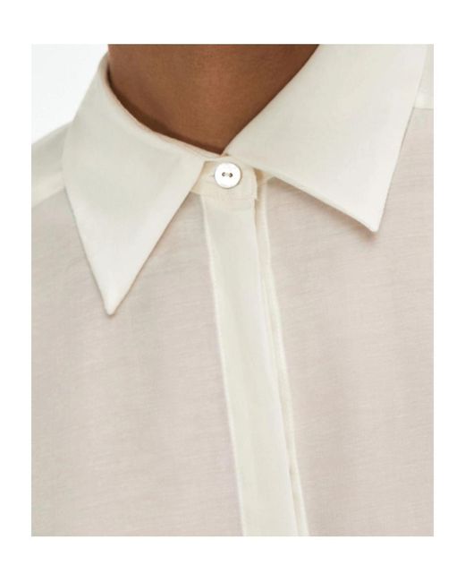 iBlues White Silk-Blend Shirt