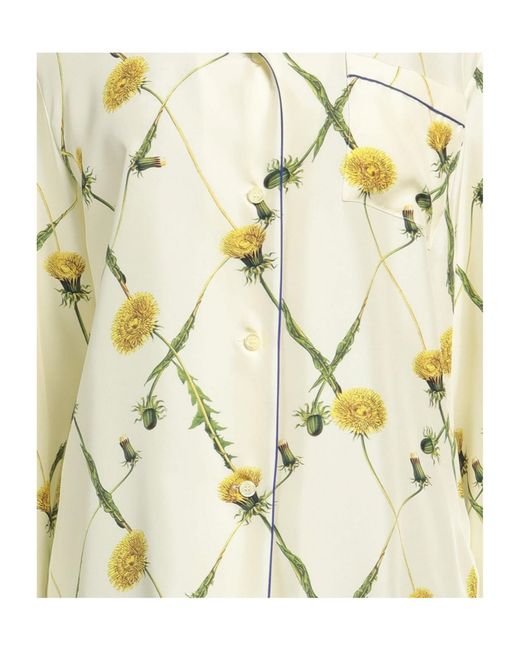 Burberry Metallic Floral Print Shirt