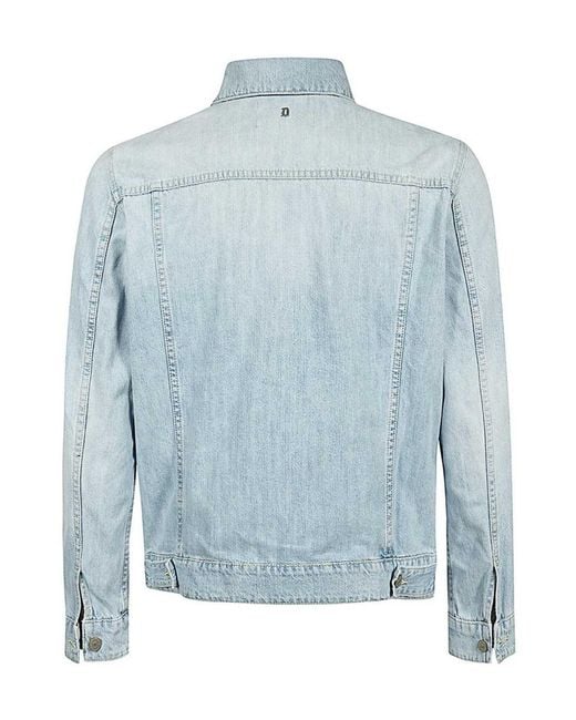 Dondup Blue Logo Detail Denim Jacket for men