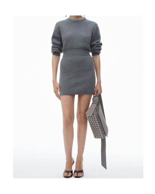 Alexander Wang Gray Long Sleeve Dress