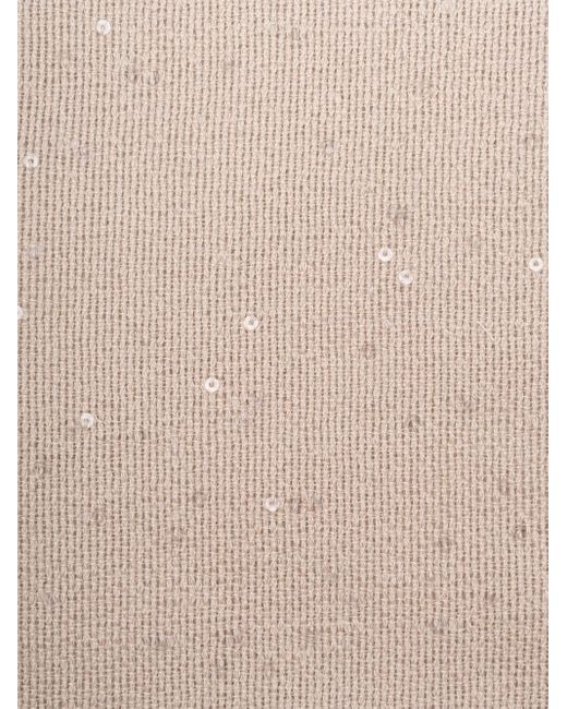 Brunello Cucinelli Natural Fringed-Edge Scarf