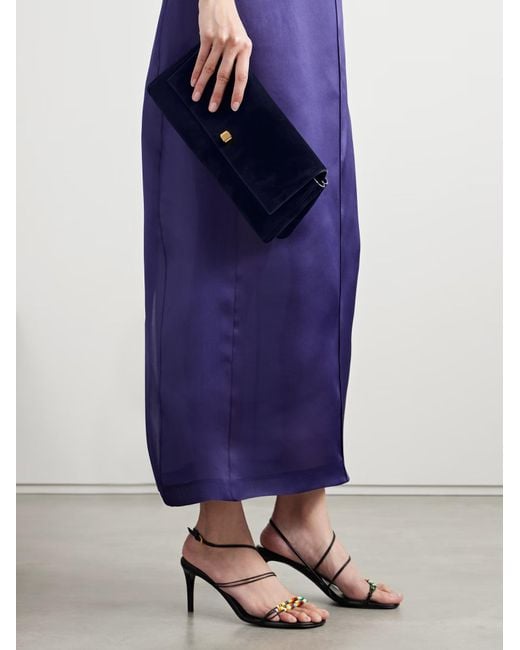 Khaite Blue Audrey Clutch Bag