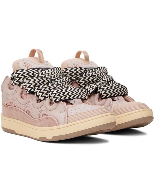 Lanvin Pink Curb Low-Top Sneakers for men
