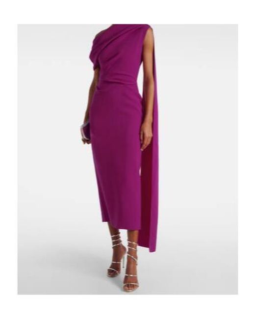 Roksanda Purple Maite Draped Crêpe Gown