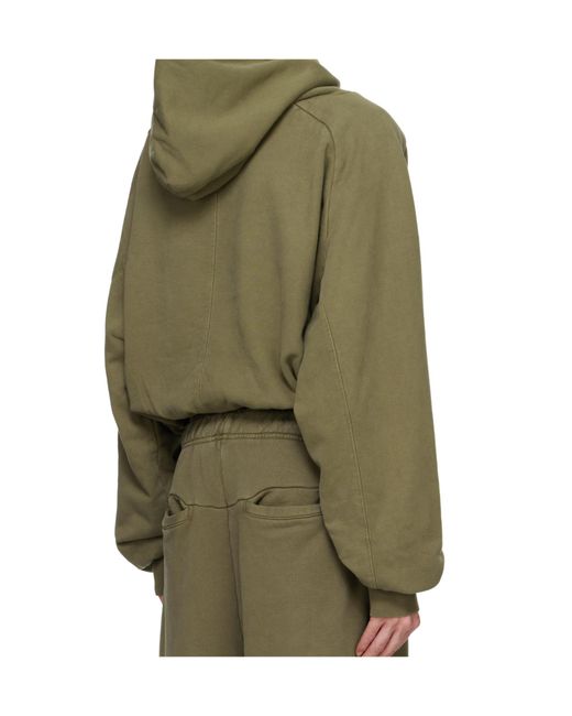 Entire studios Green Hooded Sweater for men