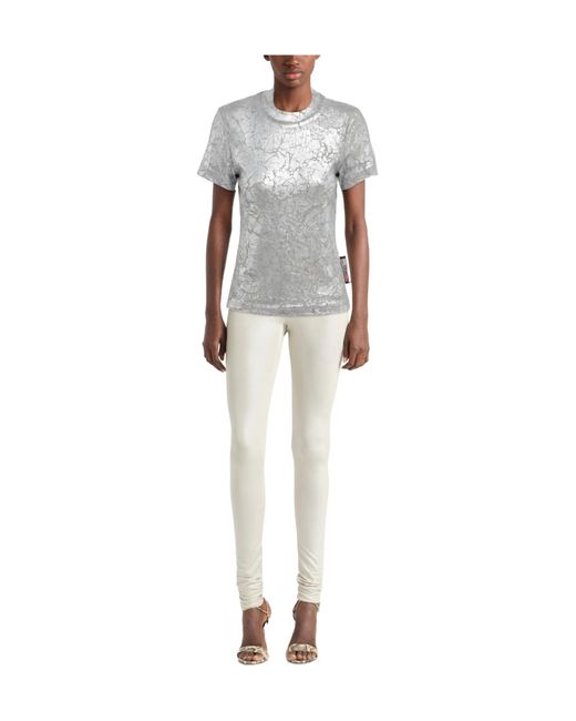 DIESEL Gray Solid-Colored T-Shirt