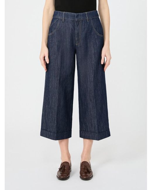 Max Mara Blue Smmefedra Cuffed Jeans