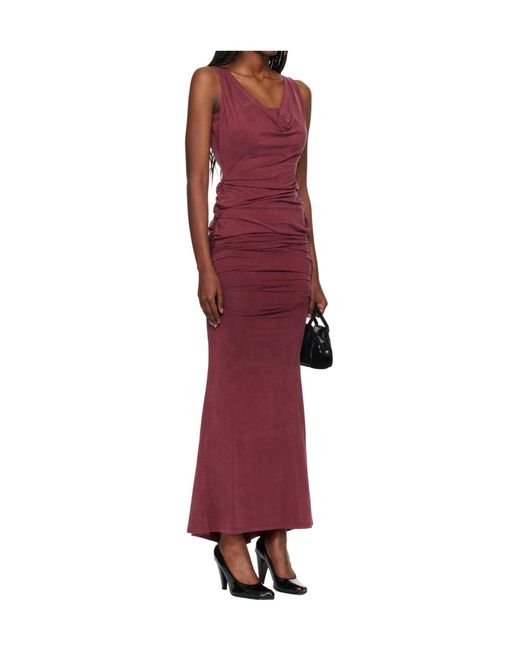 Vivienne Westwood Red Cowl-Neck Maxi Dress