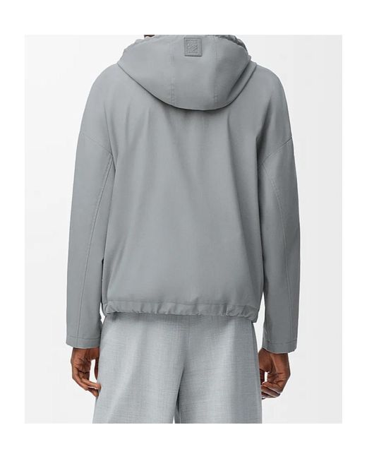 Loewe Gray Hooded Jacket for men