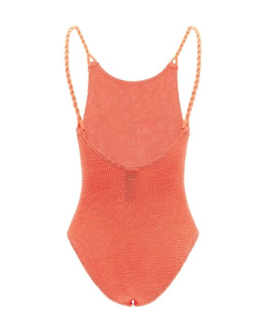 Hunza G Red Camille Original Crinkle Swimsuit