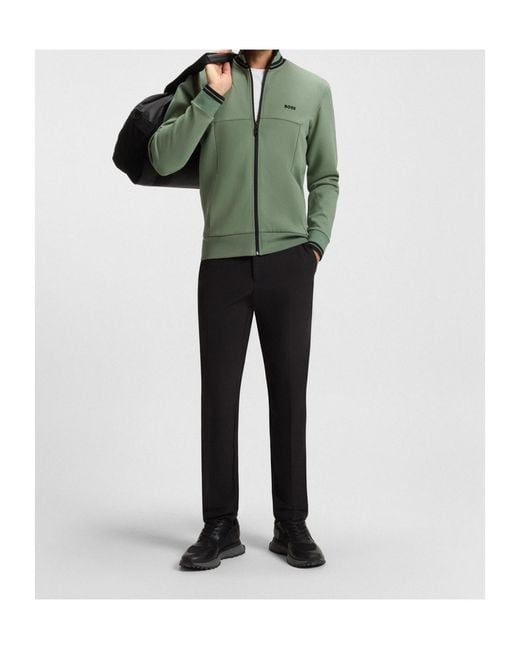 Boss Green Zipper Sweatshirt for men