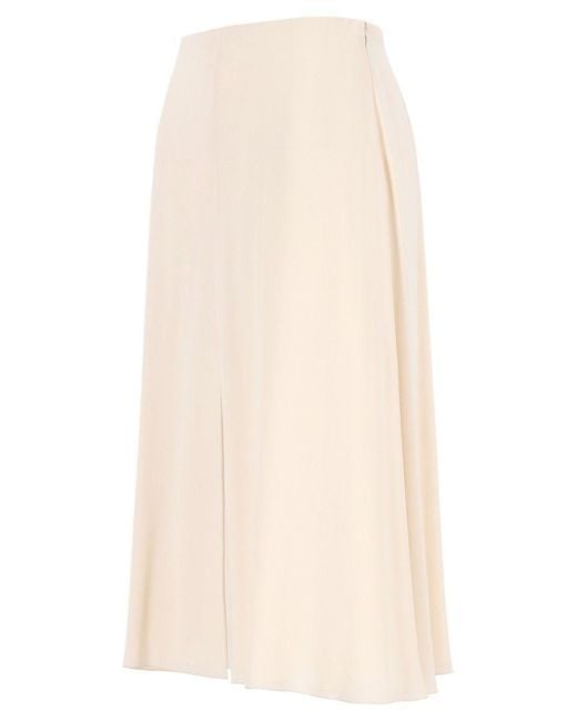 Valentino Natural Slit Skirt