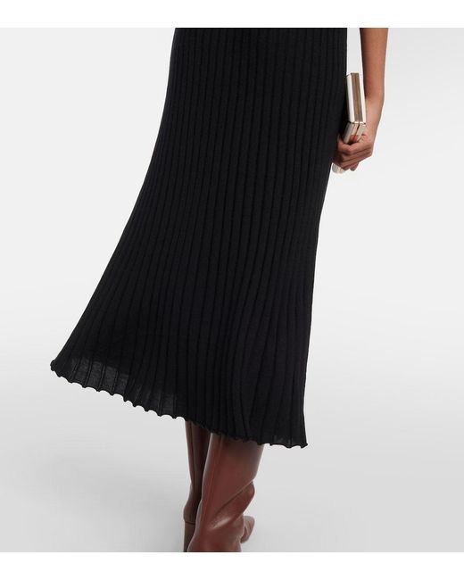 Gabriela Hearst Black Amor Short-Sleeved Dress