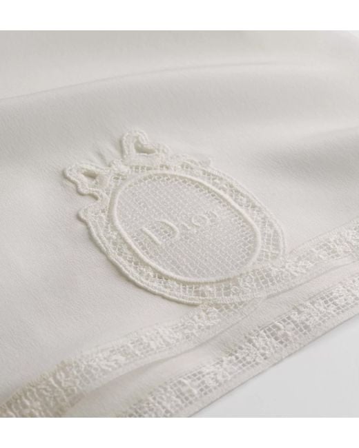 Dior White Médaillon Embroidered Tank Top