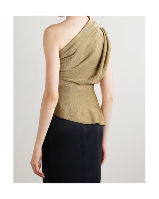 Khaite Green One-Shoulder Top