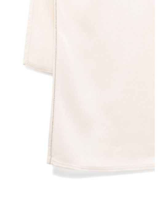 Peserico White Solid Color Scarf