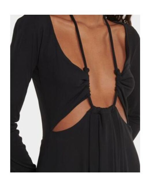 Proenza Schouler Black Cutout Jersey Maxi Dress