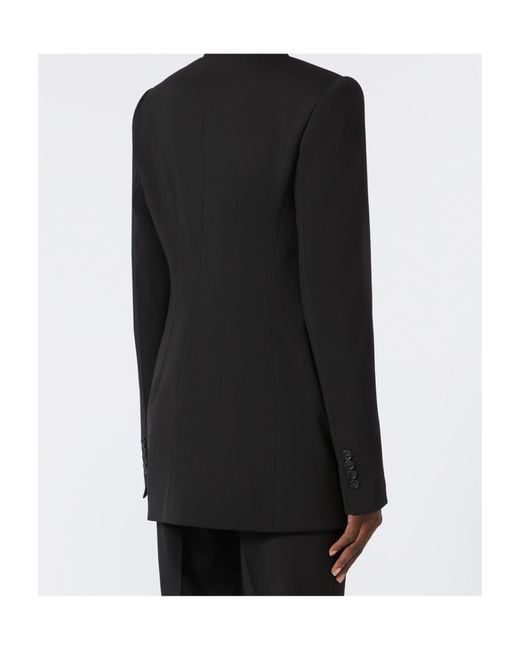 Sportmax Black Double-Breasted Tailored Blazer