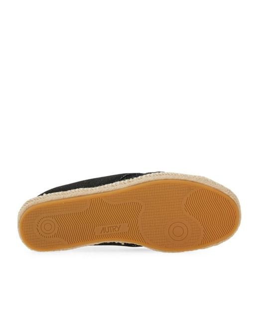 Autry Black Denim Lace-Up Sneakers