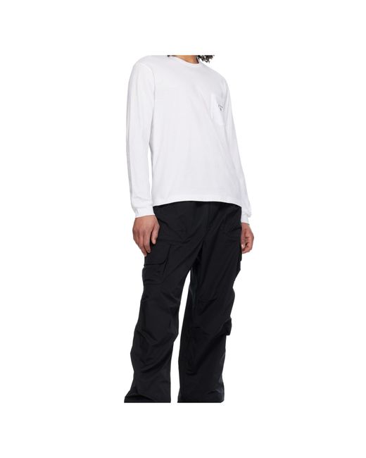 Comme des Garçons White Long-Sleeved T-Shirt for men