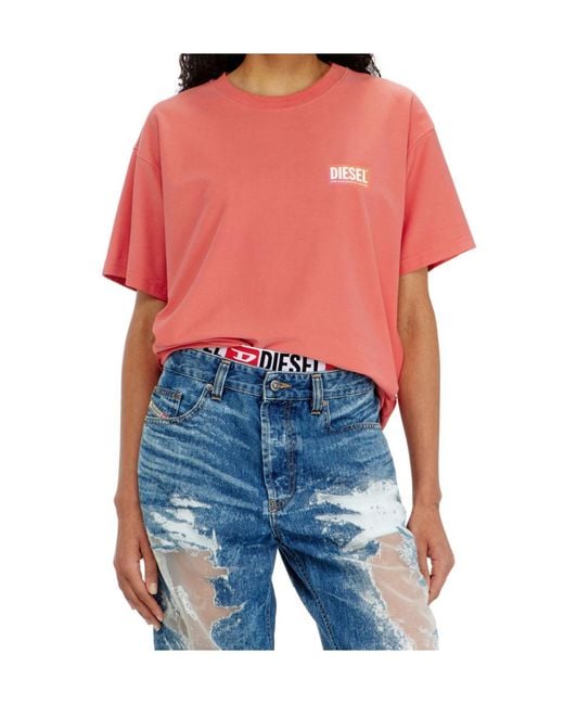 DIESEL Pink X Tinder Logo-Print Short-Sleeve T-Shirt for men